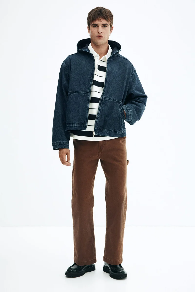 H&M Loose Fit Hooded denim jacket