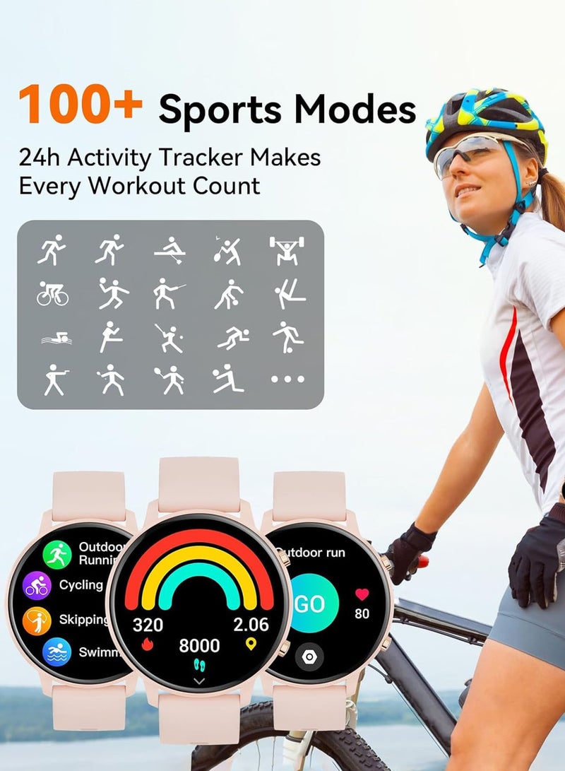 CubeG Smart Watch(Answer/Make Call) | 1.5" Smartwatch for Women's Men's  IP67 Waterproof, 100+ Sport Modes Fitness Activity Tracker, Heart Rate Sleep Monitor, Pedometer Fitness Watch for Android iOS - Image 3