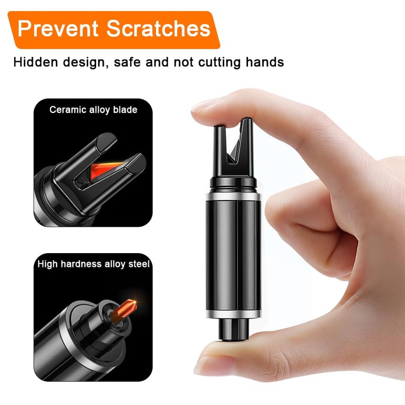 STHIRA Compact Safety Hammers for Car Keyring, 2 in 1 Dual Head Safety Hammer with Seatbelt Cutter & Alloy Steel Window Breaker, Car Emergency Tool Life Hammer - Image 3