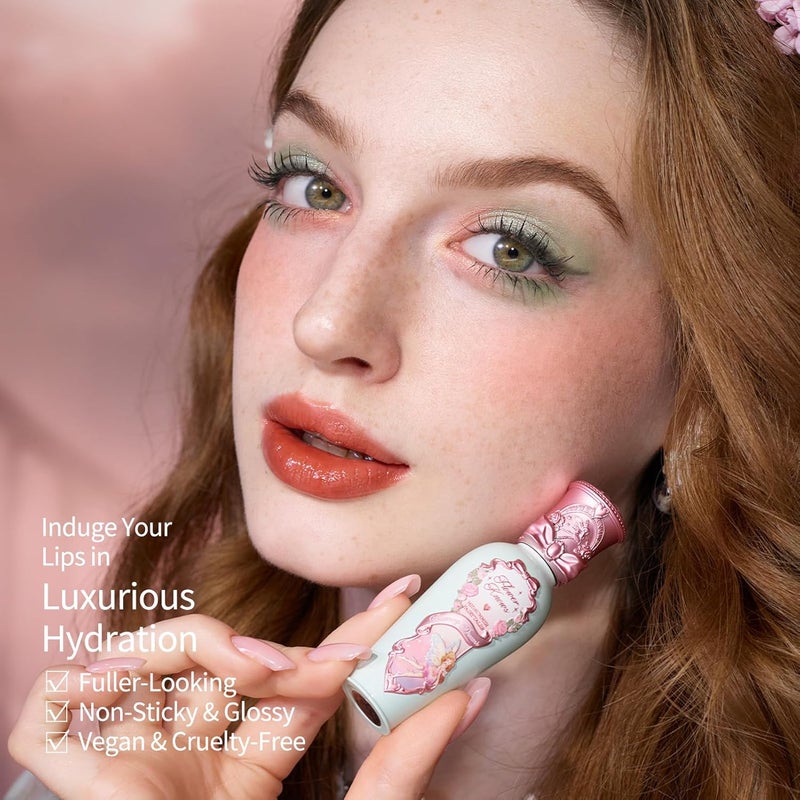 Flower Knows Midsummer Fairytales Lip Gloss-Glowy Moisturizing Coating Lip Lacquer-Hydrating Tinted Lip Oil for Girls & Women-Vegan & Cruelty Free - 0.17Fl Oz (G09 Dream Voyager, 5 ml) - Image 5