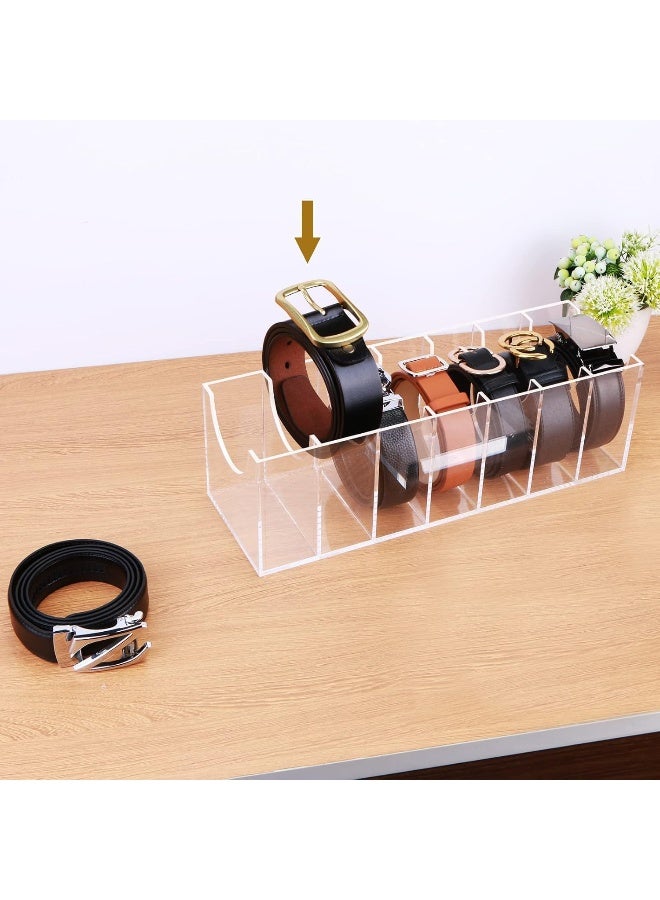 Horoof Home Horoof Home® 2Pack Clear Acrylic Belt Organizer with 7 Compartments  - Image 4
