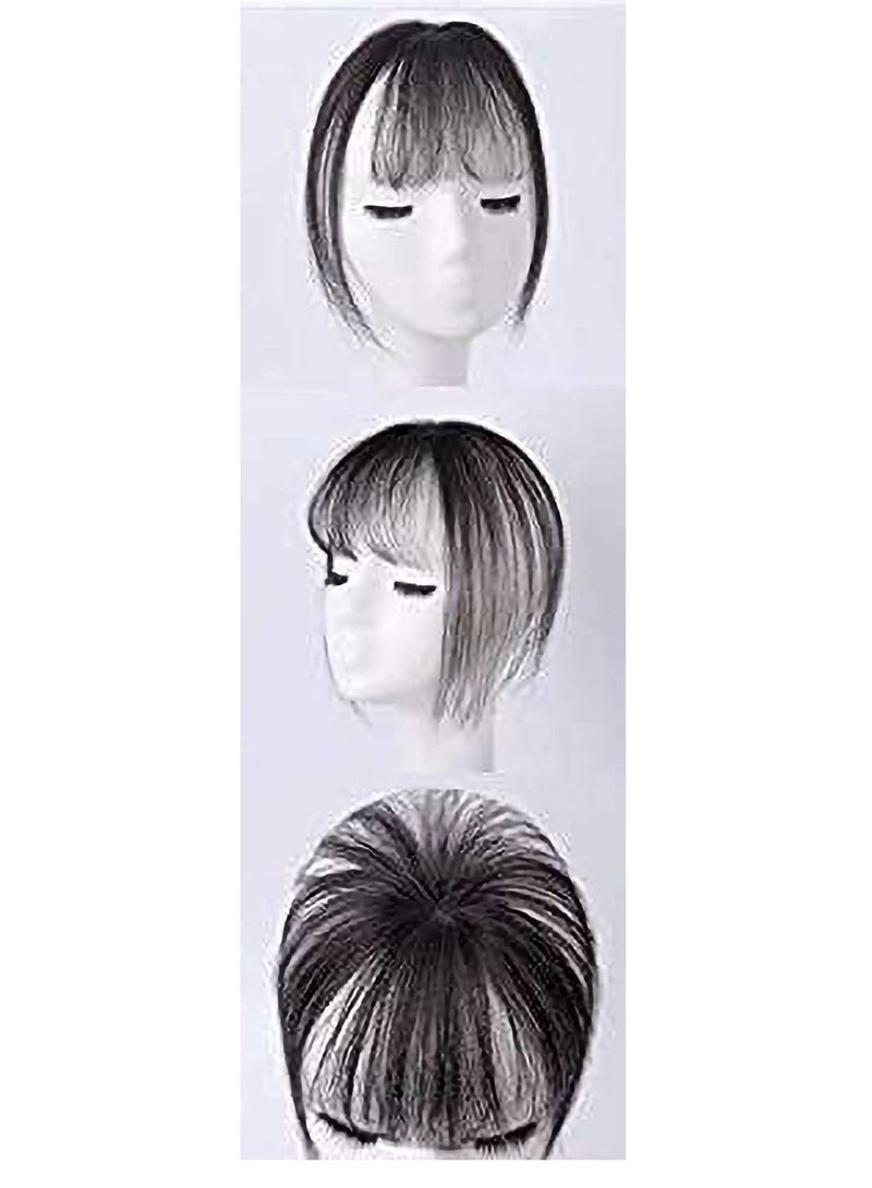 Estelle Needle Replacement Hair Piece Invisible Fake Bangs on the Head Real Hair 3d Air Bangs Wig Piece 2 Style 02 - Image 4