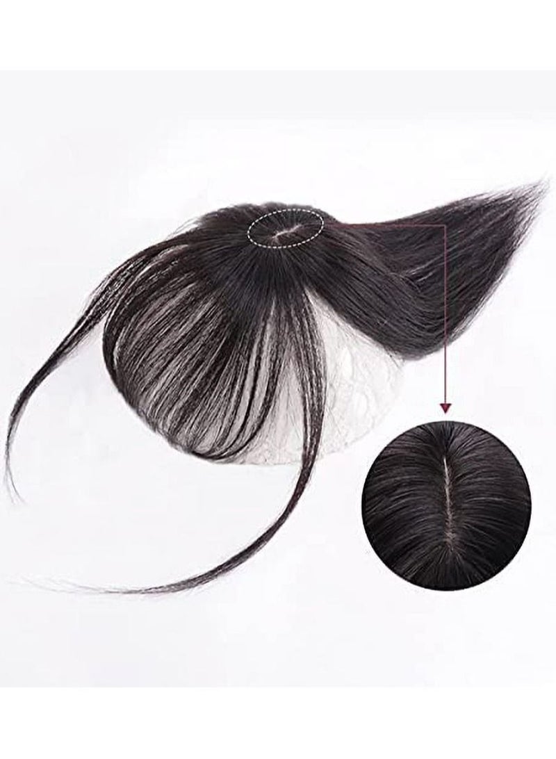 Estelle Needle Replacement Hair Piece Invisible Fake Bangs on the Head Real Hair 3d Air Bangs Wig Piece 2 Style 02 - Image 5