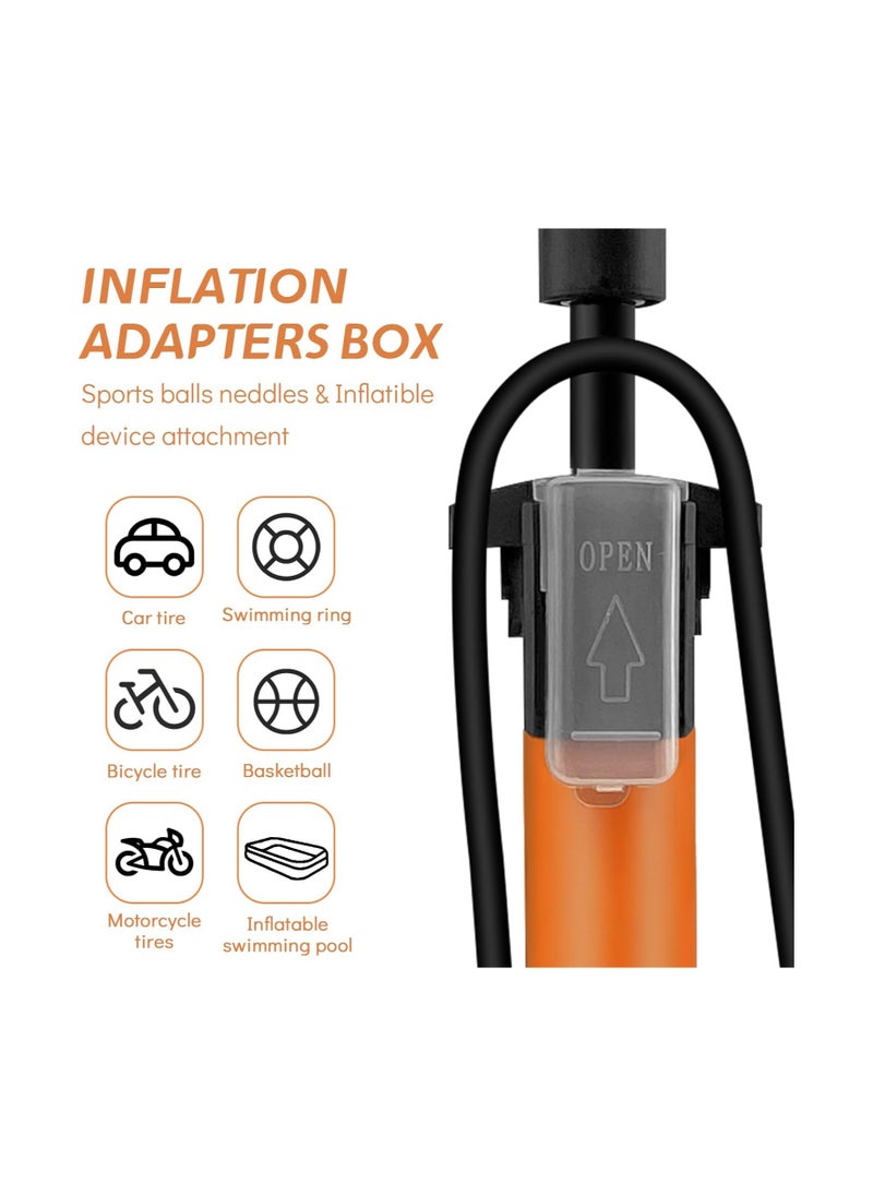 WEST BIKING Bike Air Pump 160 PSI, Portable Bike Tire Pumps with Schrader and Presta Valve, Mini Floor Bicycle Air Pump with Ball Needles and Balloons Nozzle, Inflator for Soccer Basketball  - Image 4