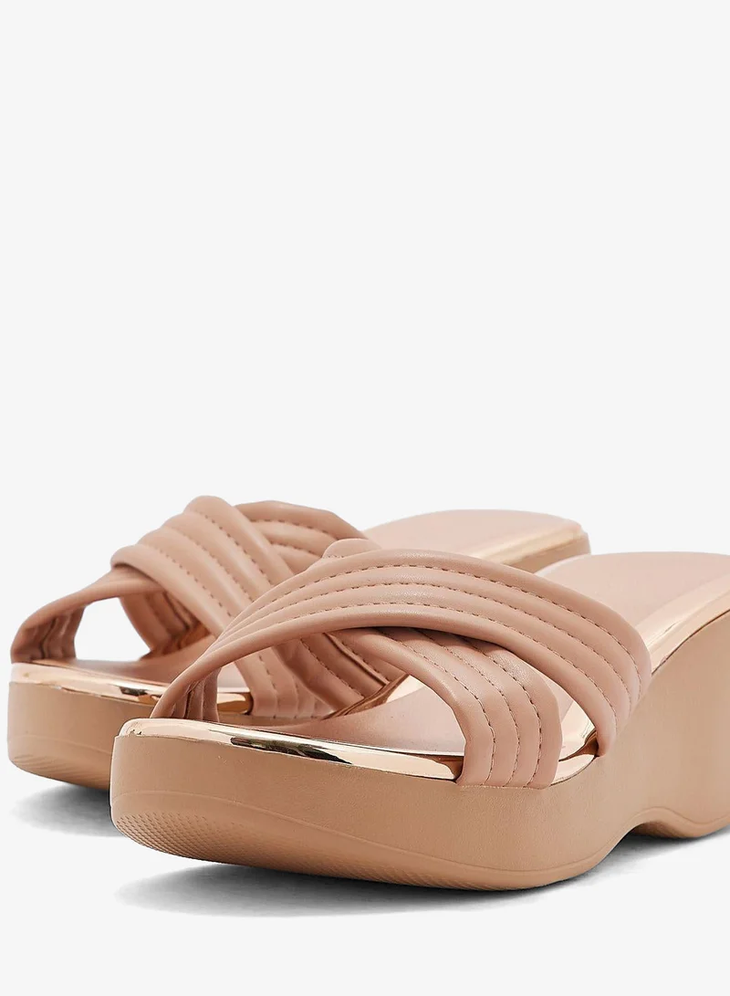 Beira Rio Nude Wedge Sandals for Women – Stylish Wedge Heel Sandals for Girls & Daily Wear for Women | Best Price UAE