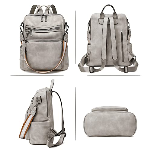 OPAGE Leather Backpack Purse for Women Fashion Tassel Ladies Shoulder Bags Designer Large Backpack Travel Bag - Image 3