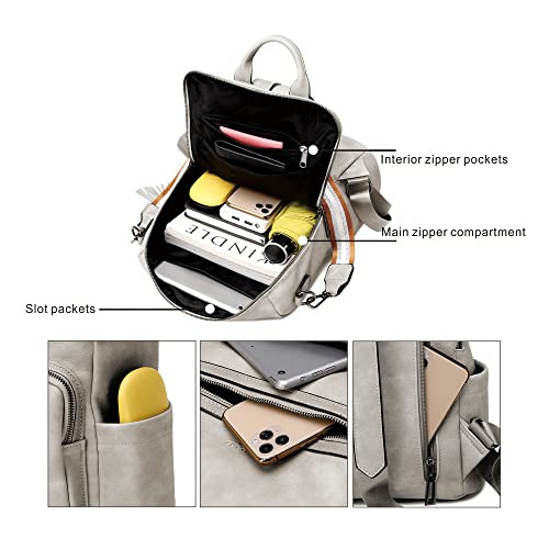 OPAGE Leather Backpack Purse for Women Fashion Tassel Ladies Shoulder Bags Designer Large Backpack Travel Bag - Image 5