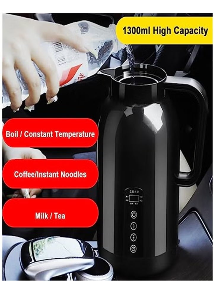 بلو فاير غلاية كهربائية للسيارة بسعة 1150 مل | سخان مياه سريع 12 فولت/24 فولت مع شاشة لمس، قوة مزدوجة، مانع تسرب قوي، مصنوعة من الستانلس ستيل آمن للطعام – مثالية للشاي والقهوة والسفر والرحلات الطويلة 🚗☕ - Image 4