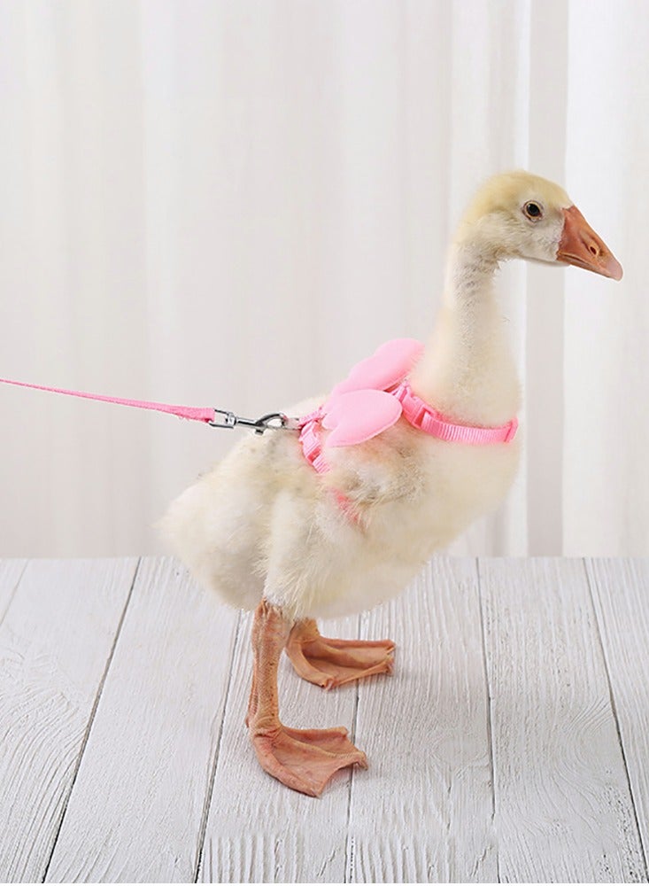 4 Pcs Adjustable Pet Duck Harness and Leash Set - Comfortable Outdoor Walking Gear for Chickens, Geese, and Hens - Size S, Professional Design for Easy Use - Image 4