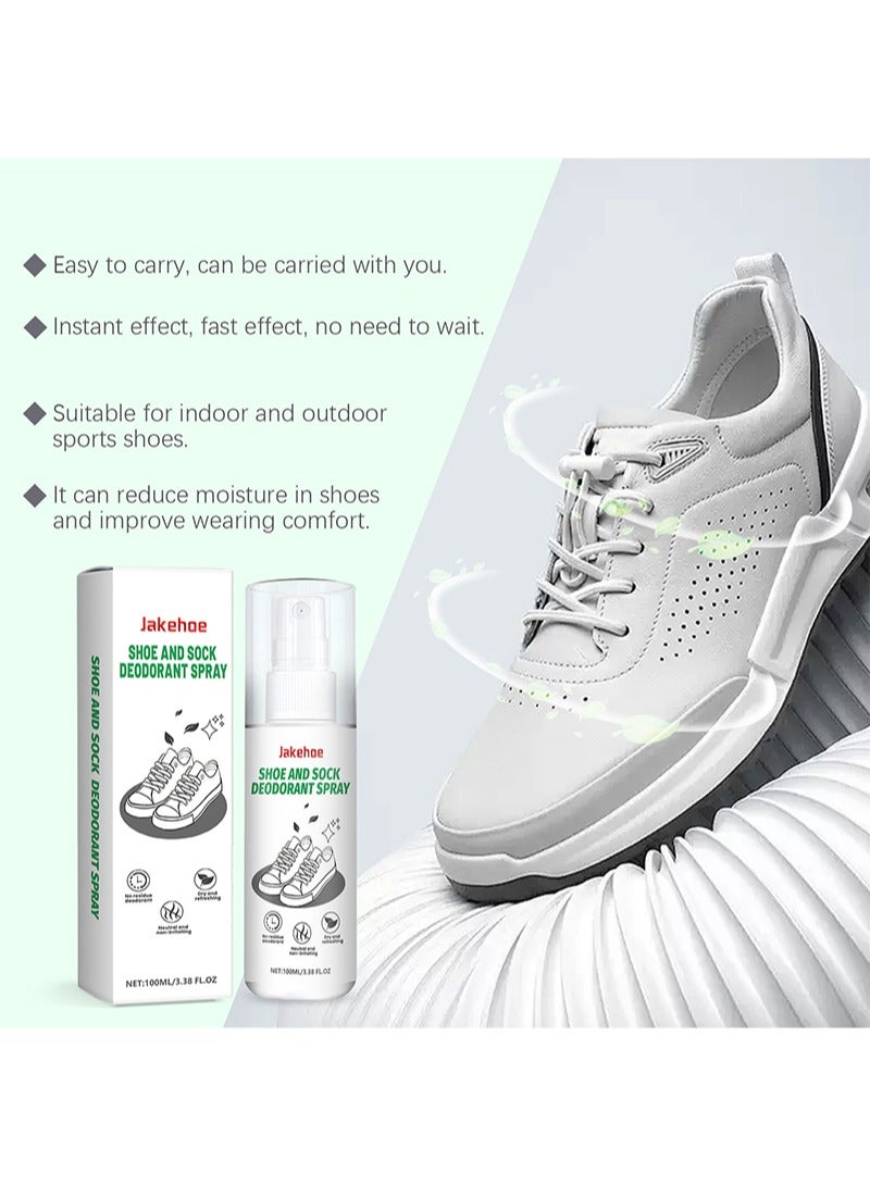 Jakehoe Natural Shoe Deodorizer Spray Muti Purpose Foot Odor for Shoes Sneakers Boots Sandals Shoe Shock Antibacterial Spray  Shoe And Socks Freshener Odor Remover Refreshing Foot Spray  - Image 3