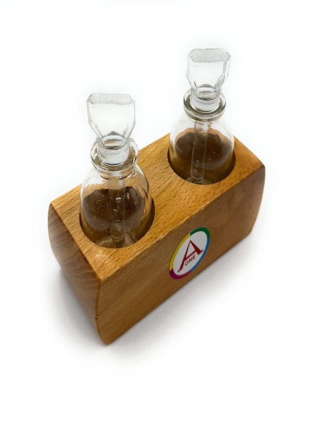 Aone Gold Testing Kit of Glass Bottles & Wooden Stand for Checking of Gold Purity/Caratage in Banks, Valuers, Lenders, Old Gold Buyers, Pawn Shop, Jewellery Retailers, Showrooms, Boutiques - Image 2