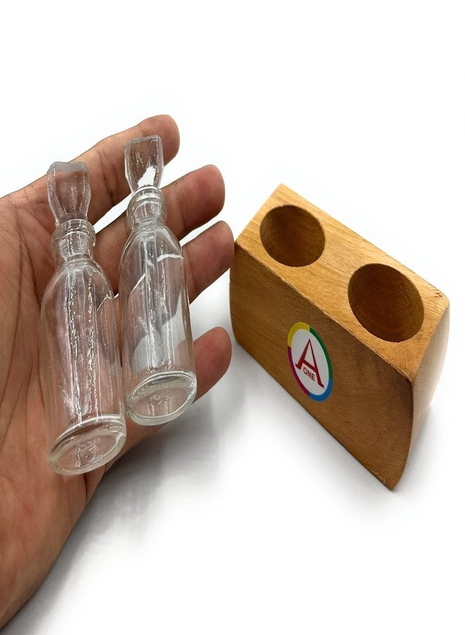 Aone Gold Testing Kit of Glass Bottles & Wooden Stand for Checking of Gold Purity/Caratage in Banks, Valuers, Lenders, Old Gold Buyers, Pawn Shop, Jewellery Retailers, Showrooms, Boutiques - Image 3