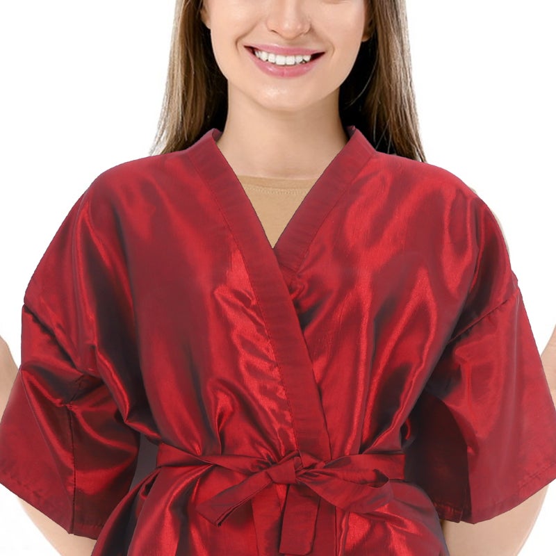 Hair Salon Cape Static-free Hair Cutting Smock for Hair Styling Coloring Cutting(Red) - Image 3
