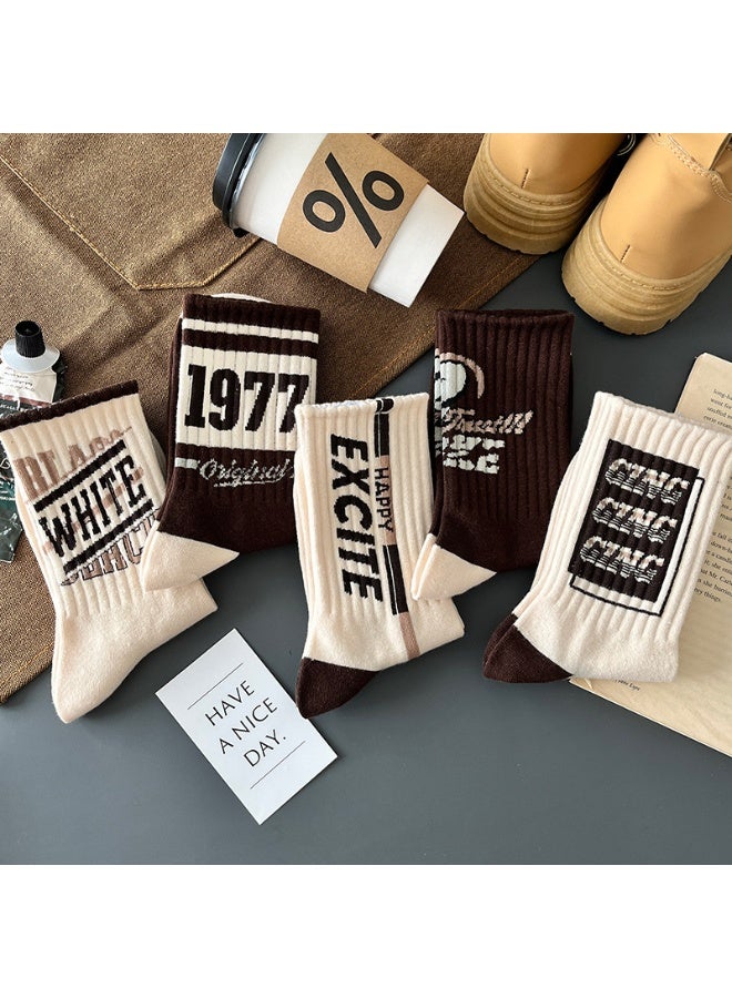 Fashion Anti Slip Breathable Sports Socks Five Piece Set