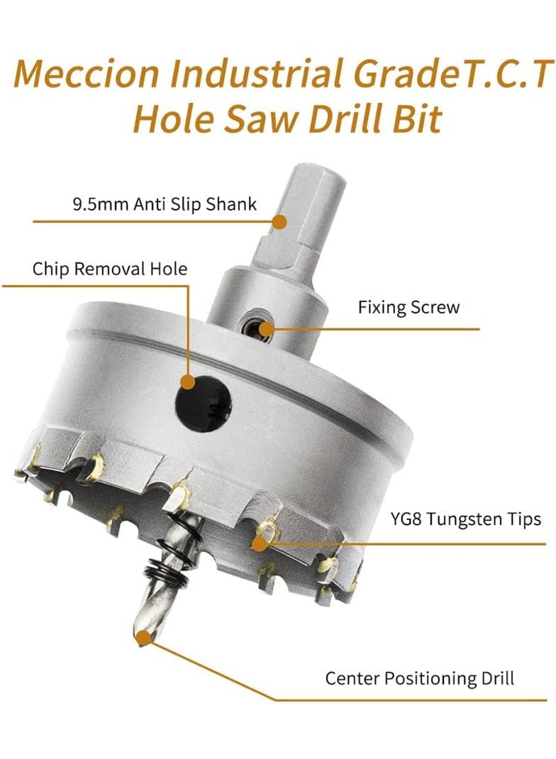 RNS TCT Hole Saw ECO 40 mm, TCT Metal Core Cutter with Pilot Drill, Arbor and Hex Key for Precision Steel, Sheet Metal and Industrial Drilling - Image 4