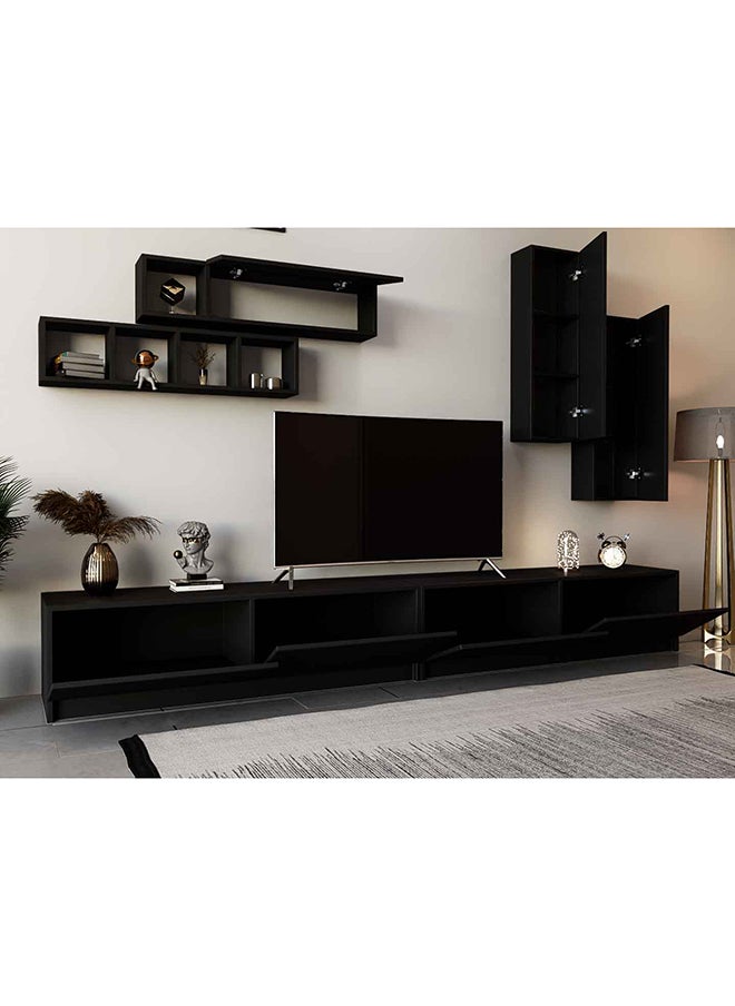 Large black TV table and cabinet - Ege2 40x280x40 cm