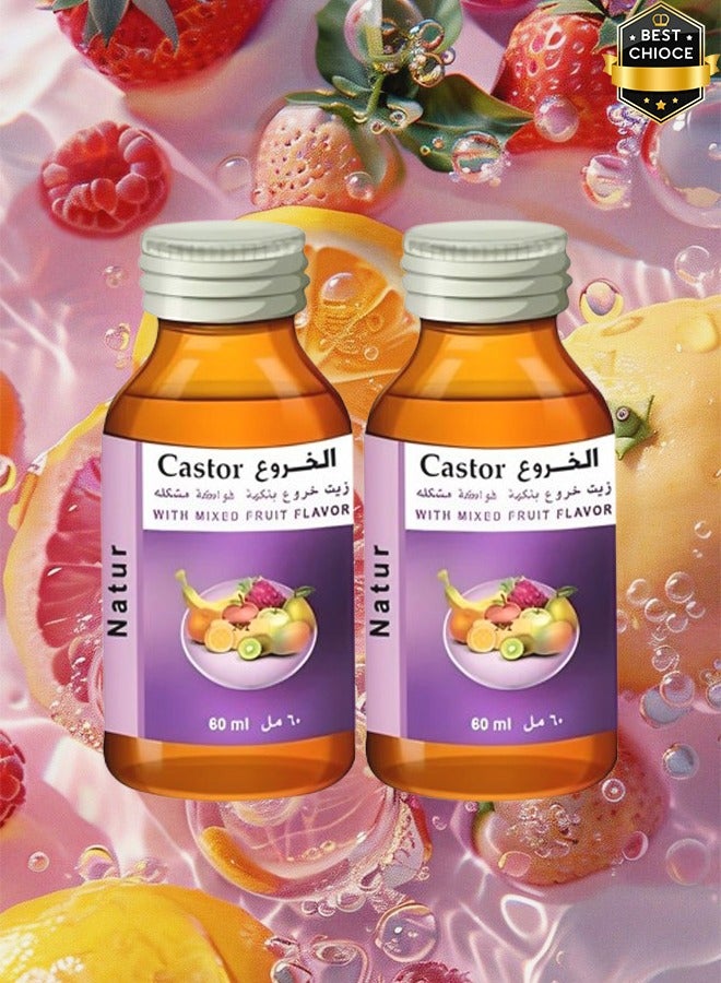 ناتشر 2 قطع زيت الخروع بنكهة الفواكه المختلطة 60 مل - Image 1