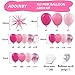 ADOINBY Pink Balloon Arch Kit 152Pcs Hot Pink Metallic Pink Shades of Pink and Confetti Balloon Garland kit Different Size Balloons for Girl Birthday Baby Shower Princess Wedding Party Decorations - Image 4