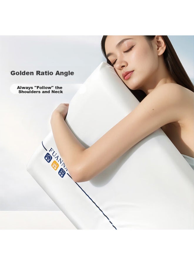 Fuanna Memory Foam Pillow For Deep Sleep, Slow Rebound Pillow For Sleeping, Low Pillow 70*42*8cm - Image 2