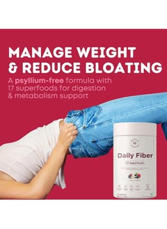 WELLBEING NUTRITION Wellbeing Nutrition Daily Fiber Powder | Weight Management, Sugar Control Management, Bloating, Constipation and Acidity Relief | Organic Prebiotic Digestive Fiber Supplement | Vanilla Berry | 60  - Image 2