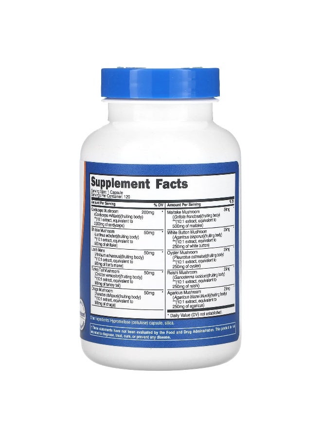 Nutricost نوتريكوست، مركب الفطر، 5,500 ملغ، 120 كبسولة - Image 2
