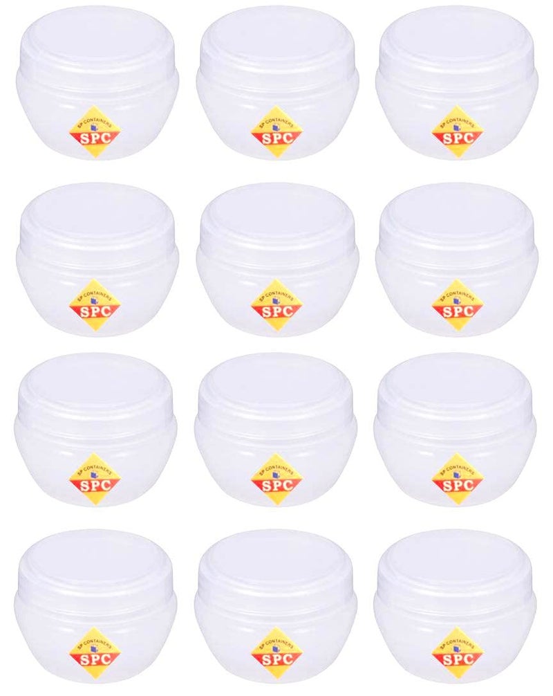 SPC 12 قطعة - 10 مل جرة/حاوية تجميل بلاستيكية فارغة لظلال العيون، المكياج، كريم الوجه، اللوشن، بلسم الشفاه، زبدة الجسم، مقشر ومنتجات تجميل DIY أخرى (شفافة) - Image 1