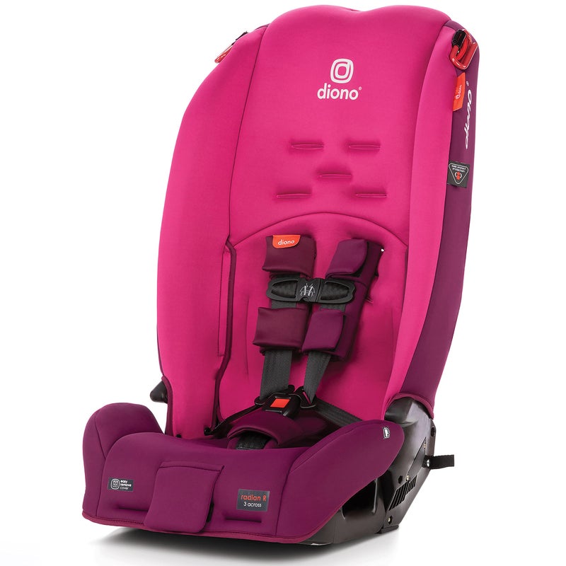 Diono Radian 3R 3in1 Convertible Car Seat Rear Facing Forward Facing 10 Years 1 Car Seat Slim Fit 3 Across Pink Blossom