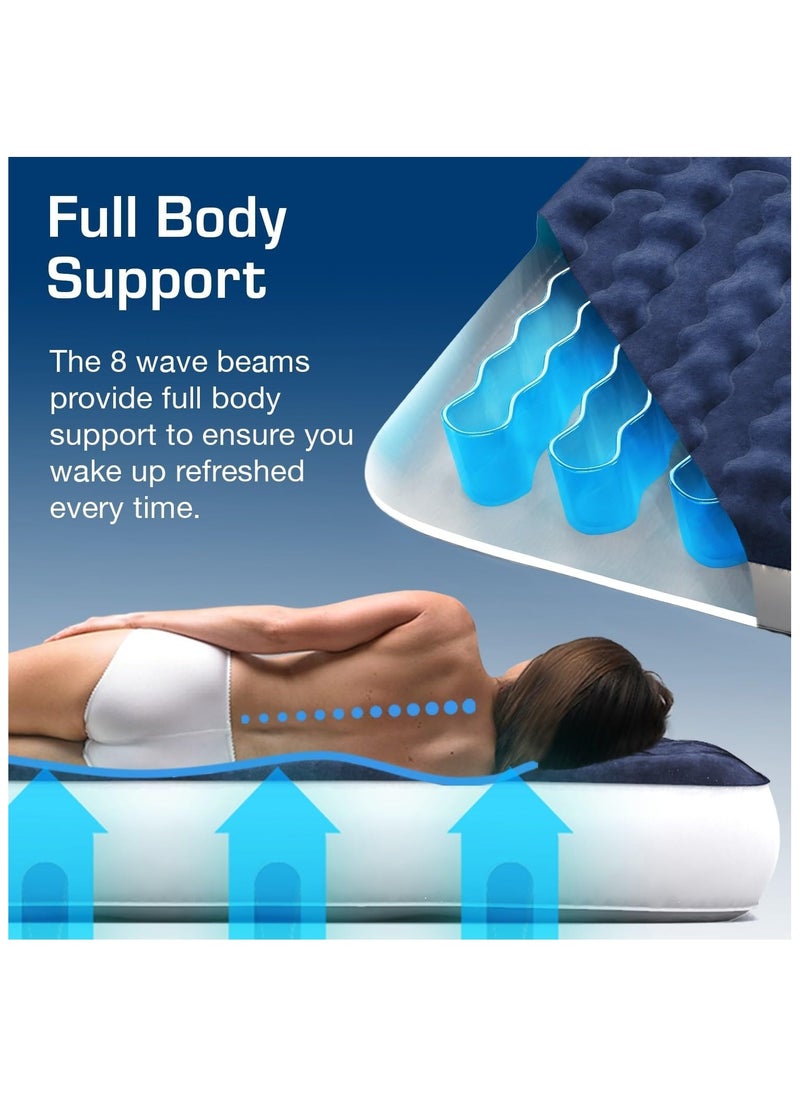 ACTIVE ERA - Active Era Luxury Inflatable Mattress with USB Rechargeable Pump - Single Size Air Mattress with Travel Bag, Portable Air Pump with USB Charging Cable and Foot Pump - Image 1