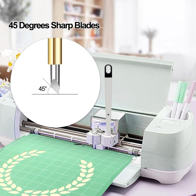 Viemior 20PCS Premium Fine Point Blades Compatible with Cricut Maker 3/4/Maker/Explore 3/4/Explore Air 2/Air/One/Venture, Perfect for Slicing Cuts Glitter Vinyl, Cardstock, Faux, Adhesive Foil, Vellum - Image 3