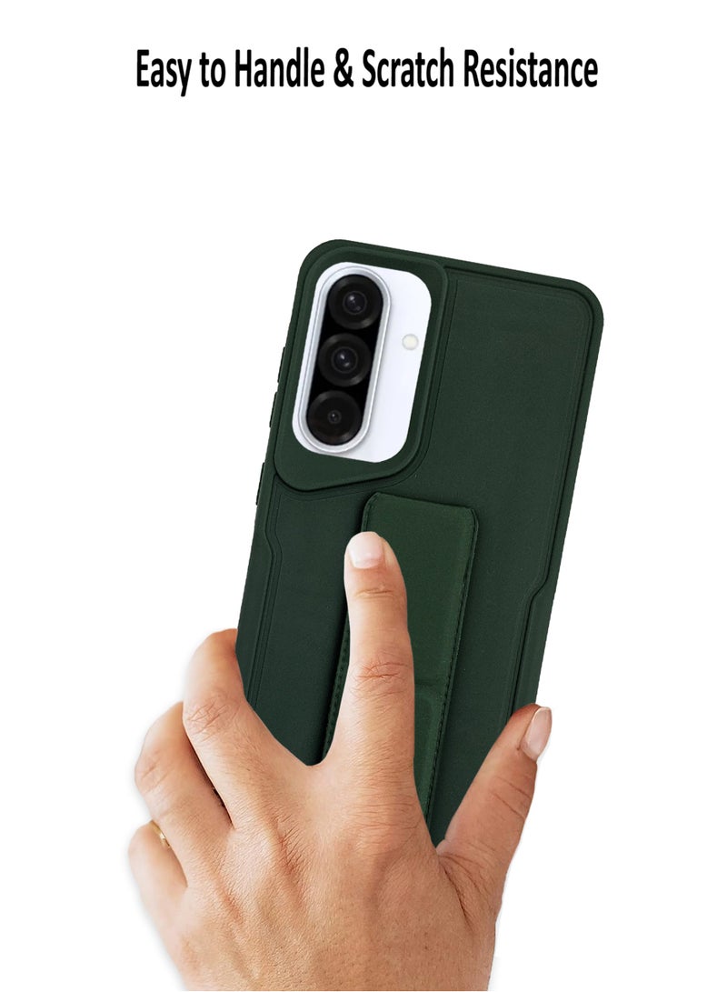 Waldic Samsung Galaxy A36 HAND HOLDER | Premium Silicone Magnetic Hand Grip Case Cover Designed for Samsung Galaxy A36 | Samsung Galaxy A36 Case Camera and Drop Protection Thin Protective Back Cover Case for Samsung Galaxy A36 - Green - Image 3