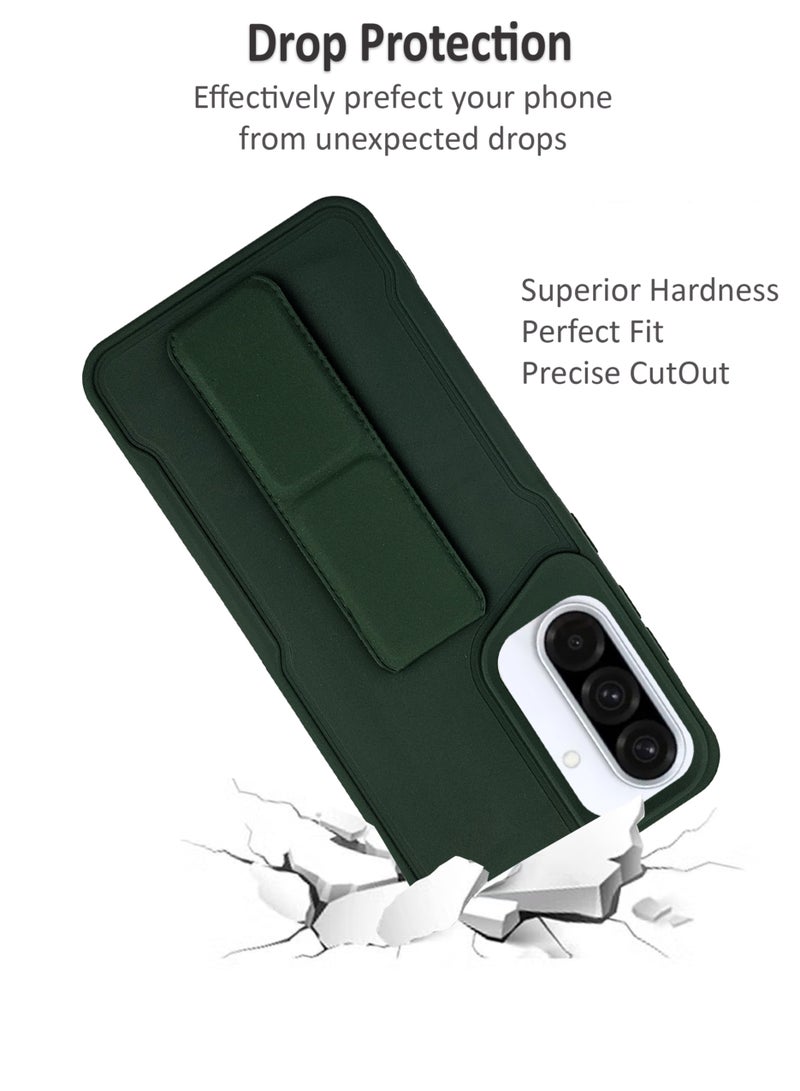 Waldic Samsung Galaxy A36 HAND HOLDER | Premium Silicone Magnetic Hand Grip Case Cover Designed for Samsung Galaxy A36 | Samsung Galaxy A36 Case Camera and Drop Protection Thin Protective Back Cover Case for Samsung Galaxy A36 - Green - Image 4