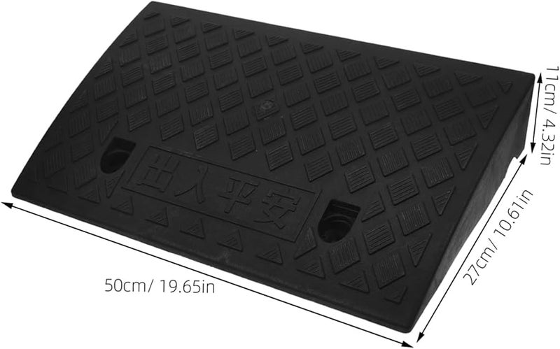 منحدر سكوتر الكراسي المتحركة 50 × 27 × 11 سم منحدر بلاستيكي غير قابل للانزلاق لعتبات الأبواب - Image 3