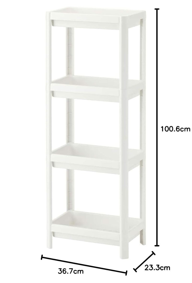 BS Case Ikeaa VESKEN Shelf Unit White 37x23x101 cm 14 12x9 18x39 58 White - Image 3