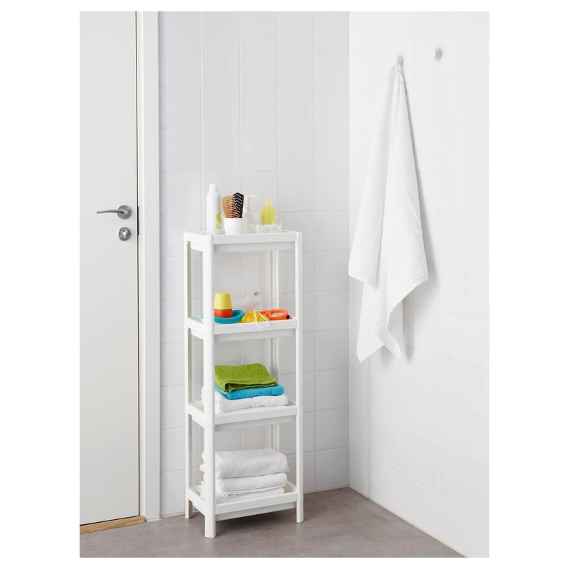 BS Case Ikeaa VESKEN Shelf Unit White 37x23x101 cm 14 12x9 18x39 58 White - Image 2