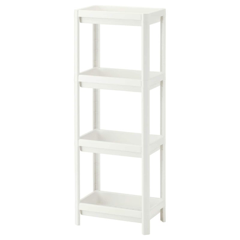 BS Case Ikeaa VESKEN Shelf Unit White 37x23x101 cm 14 12x9 18x39 58 White - Image 1