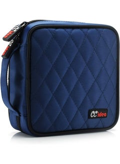 Ccidea 40 Capacity Cd/Dvd Case Holder Portable Disc Wallet Storage Binder Nylon Cd Bag (Blue)