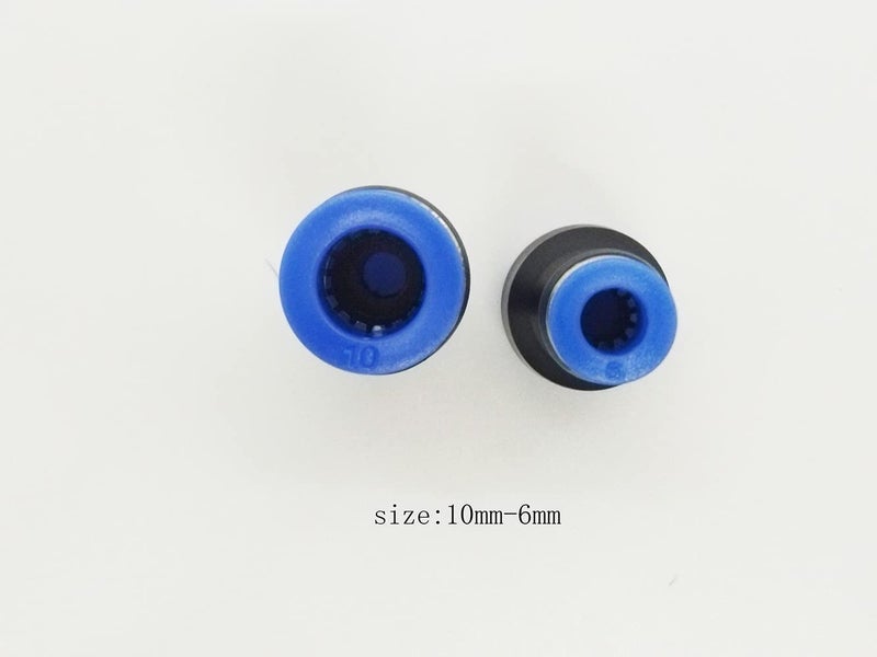 ROZESAZZ zjxed 10mm OD x 6mm OD Pneumatic quick Connector Push to Connect fittings Straight reducer Union/Coupler (Pack of 10) - Image 2
