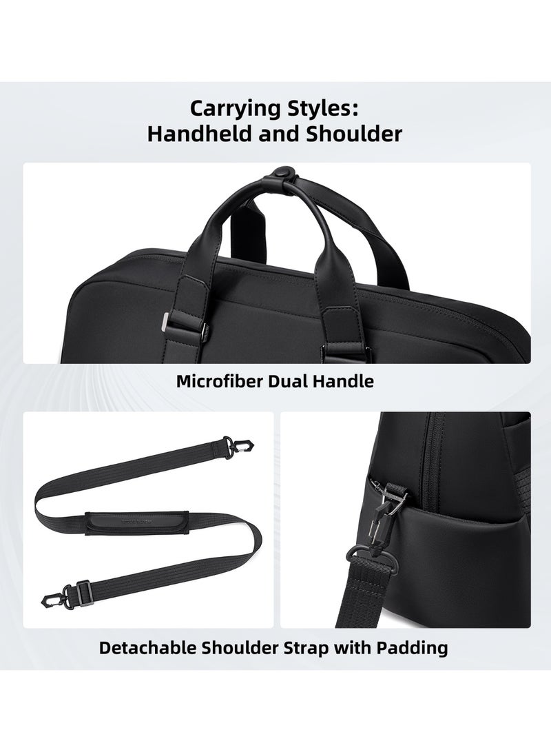 أركتيك هانتر حقيبة دافل Arctic Hunter للسفر والعمل مصنوعة من النايلون بسعة 26 لترًا وحقيبة كمبيوتر محمول للرجال والنساء وجيب مكتب مقاوم للماء و4 حجرات بسحاب ومقبض من الألياف الدقيقة وحزام كتف قابل للفصل - Image 3