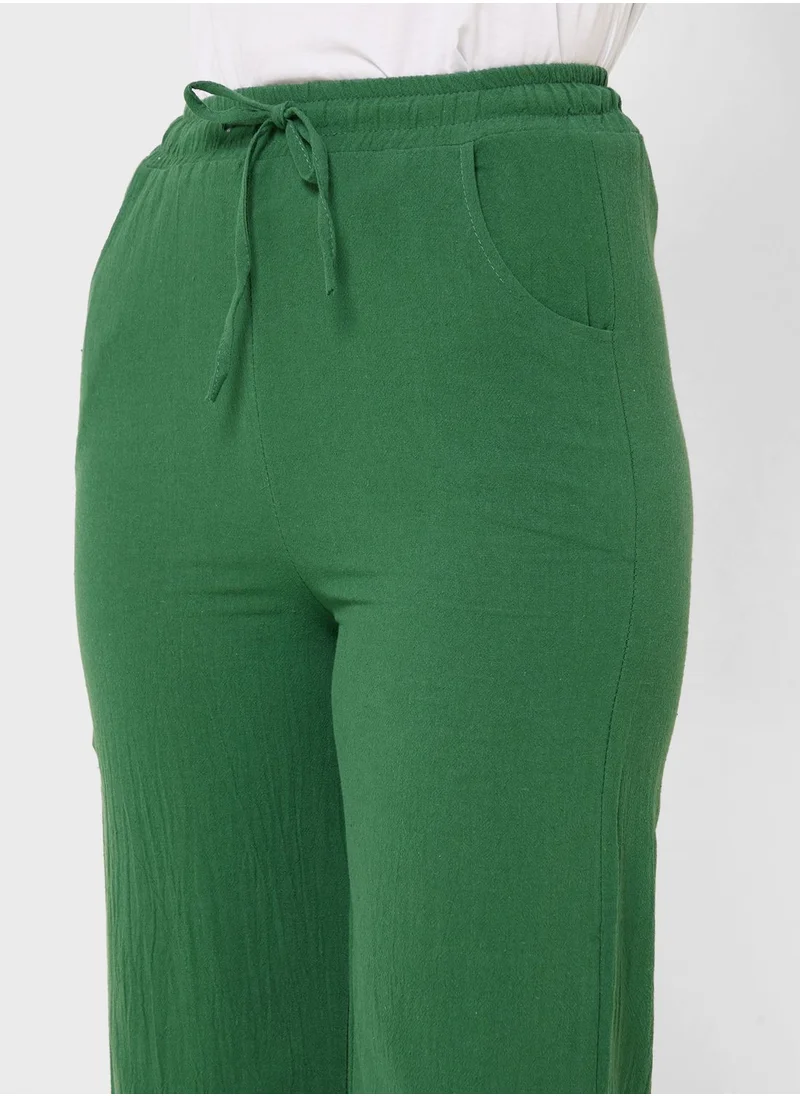 Ginger Elasticised Waist Wide Fit Pants