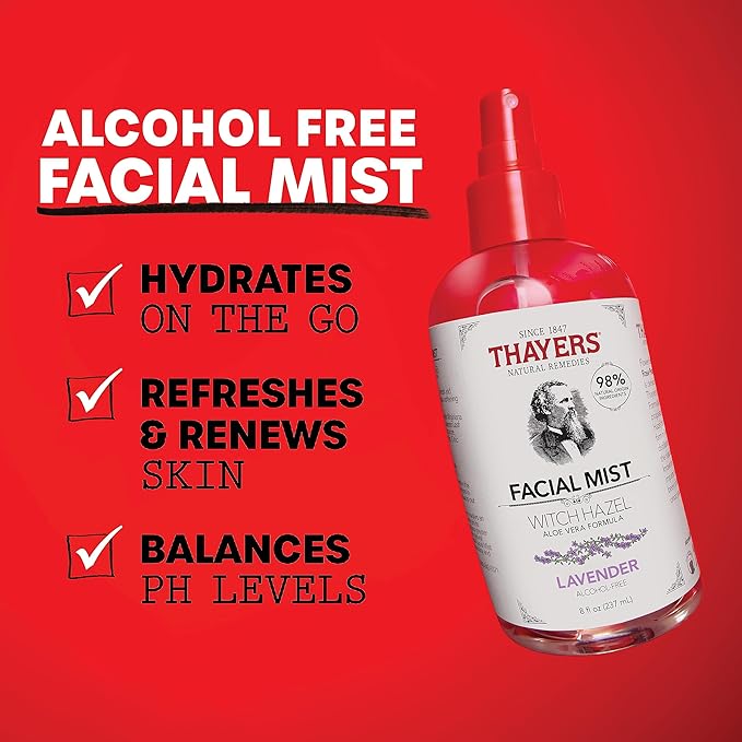 Thayers Witch Hazel Gentle Facial Mist Rose Petal Toner Lotion with Organic Aloe Vera 237ml - Image 2