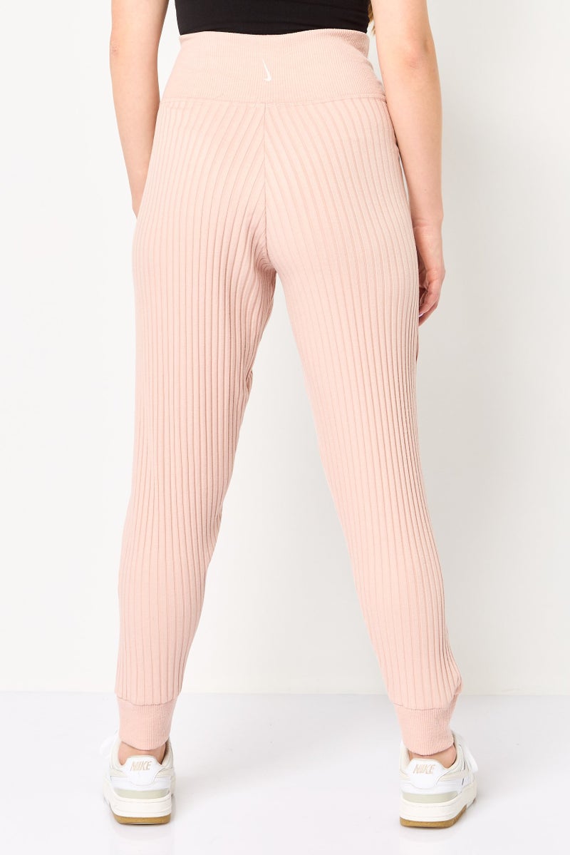 Nike ليجنز يوغا فضفاضة للنساء بخطوط، وردي - Image 4