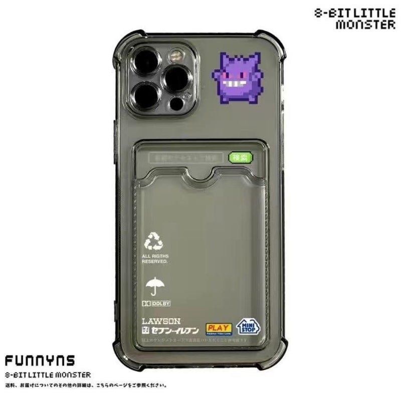 Gengar Card Holder 16 | 15 iPhone 14/13 Pro Max Phone Case 12/11 Pro Soft Xr/Xs Anti-Drop and Anti-Scratch - Image 2