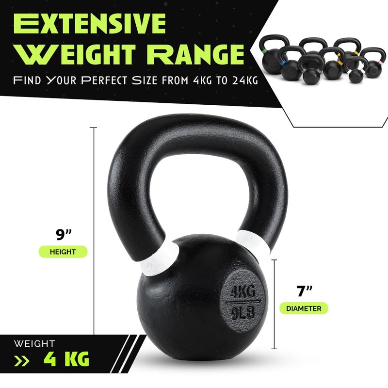 Rage Fitness Kettlebells, Single-cast Iron, No-welded Joints, Wide Handle, Strength Training Kettlebells, Cast Iron Kettlebell Set, Powder Coated Kettlebell Weights For Maximum Durability, Men & Women - Image 5