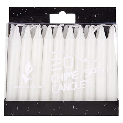 Mega Candles 20 pcs Unscented White Exquisite Mini Taper Spell Candles, 4 Inch Tall x 1/2 Inch Diameter, Magic Chimes, Enchantment, Casting Rituals, Witchcraft, Wiccan, Altar, Metaphysical - Image 3