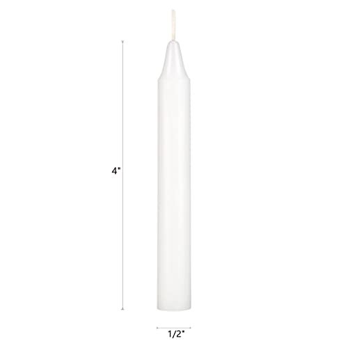 Mega Candles 20 pcs Unscented White Exquisite Mini Taper Spell Candles, 4 Inch Tall x 1/2 Inch Diameter, Magic Chimes, Enchantment, Casting Rituals, Witchcraft, Wiccan, Altar, Metaphysical - Image 2
