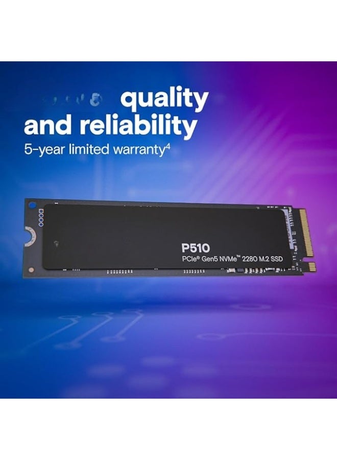 1TB Gen5 M.2 NVMe Internal SSD, PCIe 5.0 Storage Drive Up to 11000MB/s for Laptop and Desktop Upgrade - Image 2