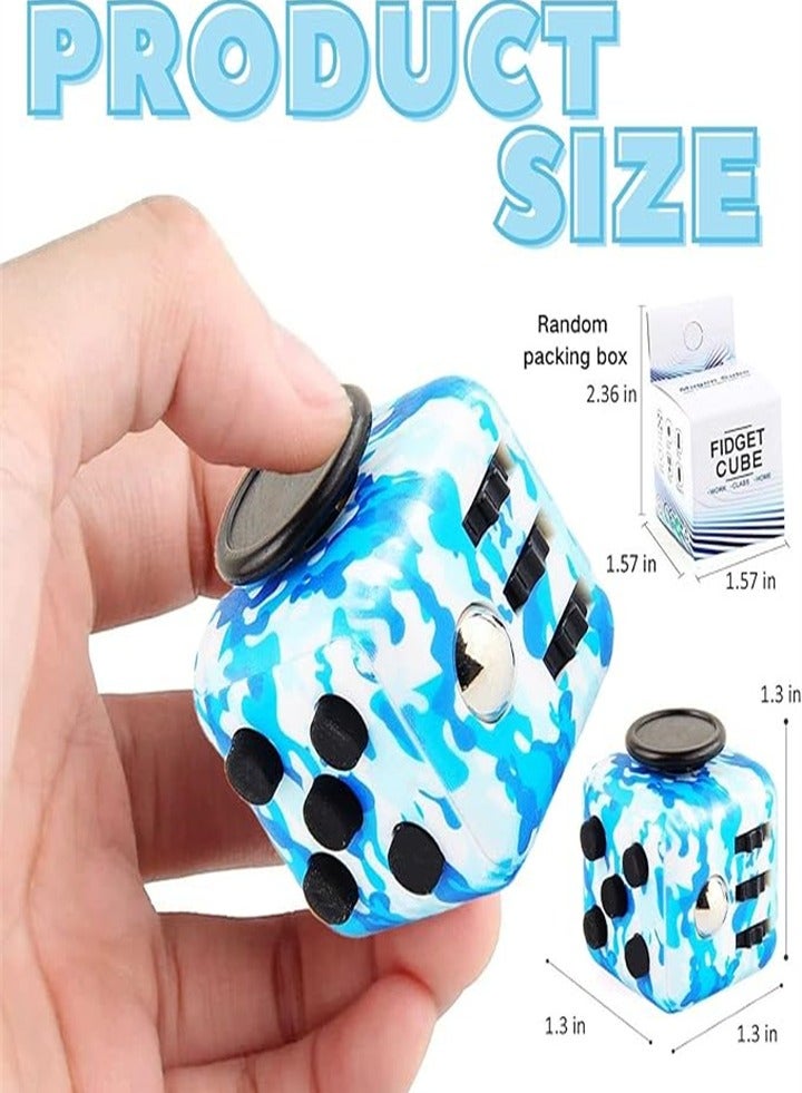 Stress Reducing Toys Cubes, Anti-Stress Cubes Toys, Stress Relieving Galactic Sensory Toys for Adults and Children to Relieve Anxiety (Blue Camouflage 2PC) - Image 5