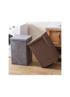 Storage Box With Handles For Clothes Storage Organization Toys BooksItems With Folding Lid (Brown) - pzsku/Z40F00FA03853E06084F2Z/45/_/1695800511/81684a5b-86f7-43e9-ac03-67788cd376af