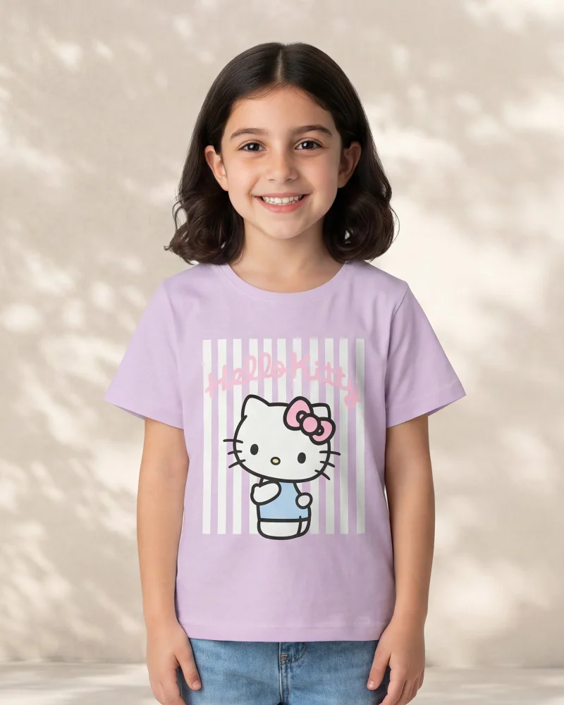 Redtag Girls Lilac Embellished T-Shirt