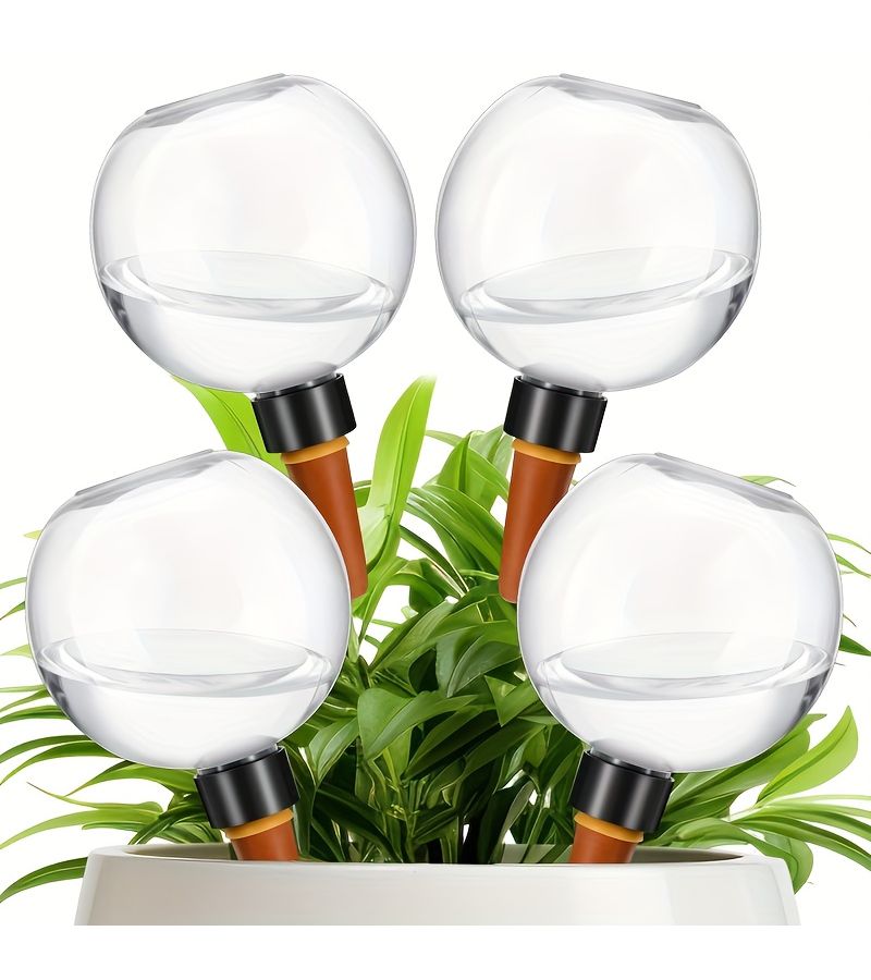 Pink Self Watering Globes Set Of 5 Extra Large Slow Release Plastic Plant Watering Spikes - Image 4